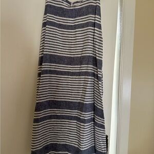 Old Navy Blue and Cream Maxi Dress A-line Casual